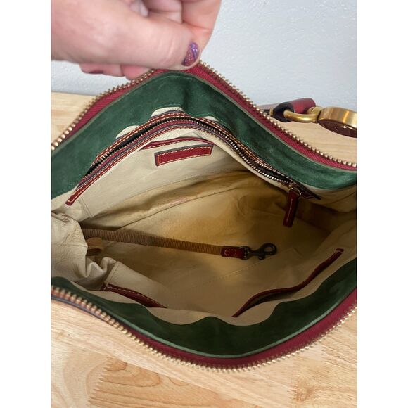 Dooney & Bourke Women's Florentine Red Cassidy Hobo Shoulder Bag - Picture 10 of 13